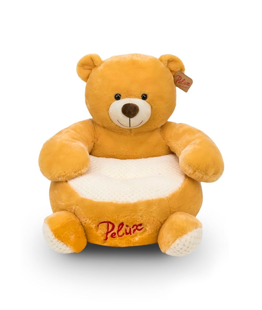 Poltrona per bambini a forma di orso in peluche 48 cm