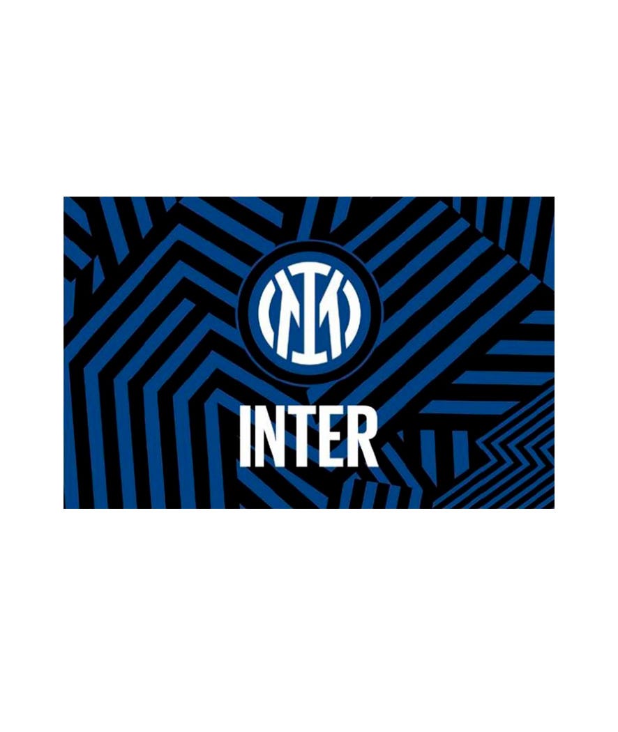 Tappeto con atiscivolo FC Inter nero e blu