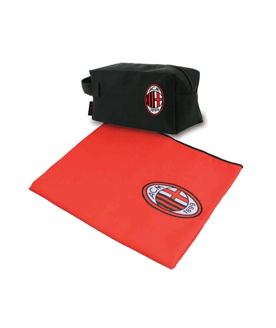 Set beauty telo sport AC MILAN nero e rosso