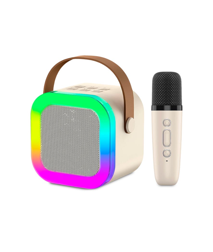 Mini speaker con microfono bianco