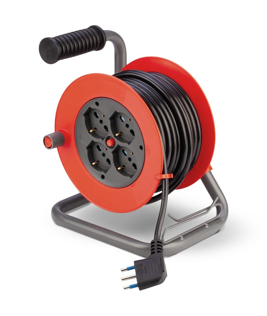 Avvolgicavo rosso 15 m rosso