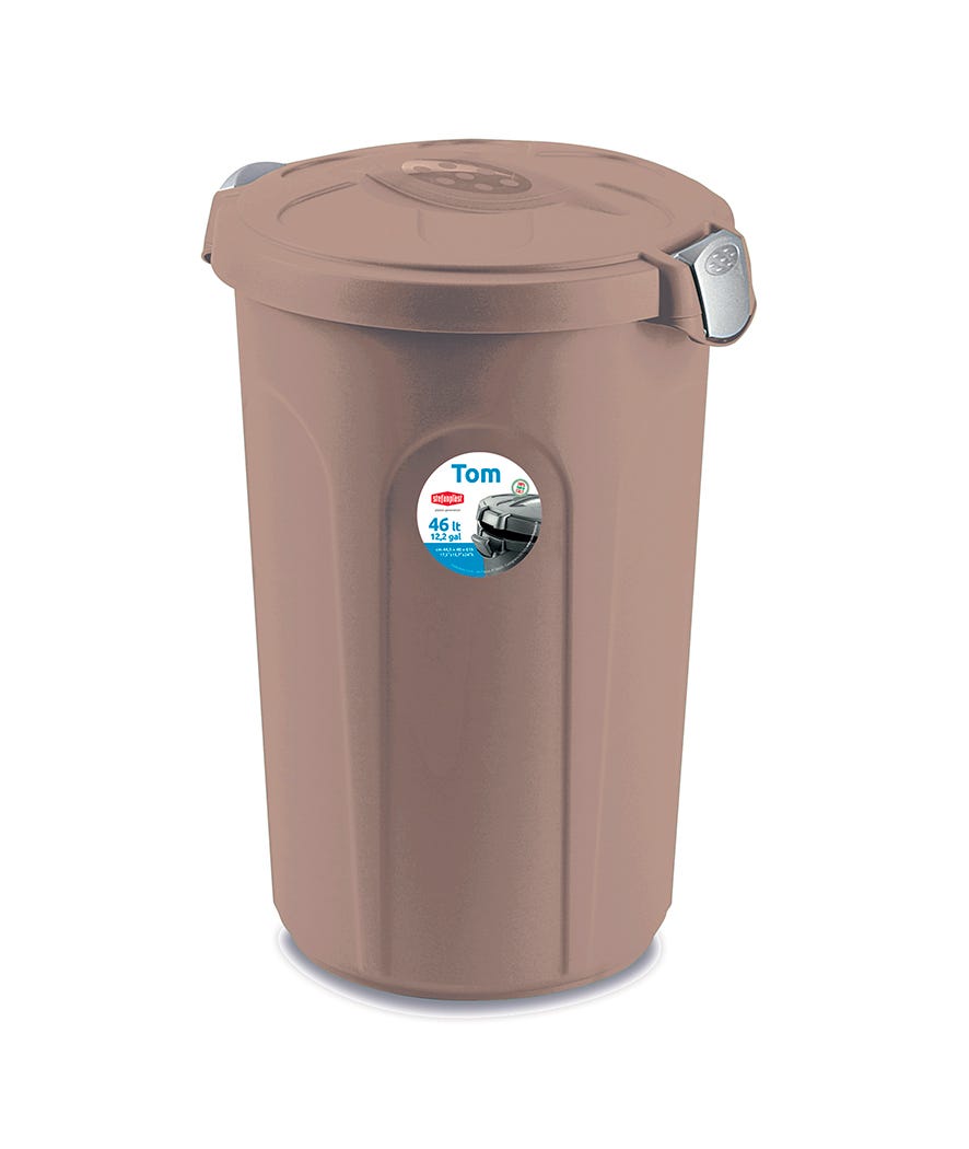 Bidone TOM 46 L tortora chiaro tortora chiaro