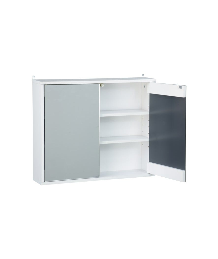 Mobile bagno con 2 ante a specchio bianco
