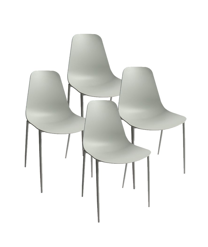 Set 4 sedie in plastica