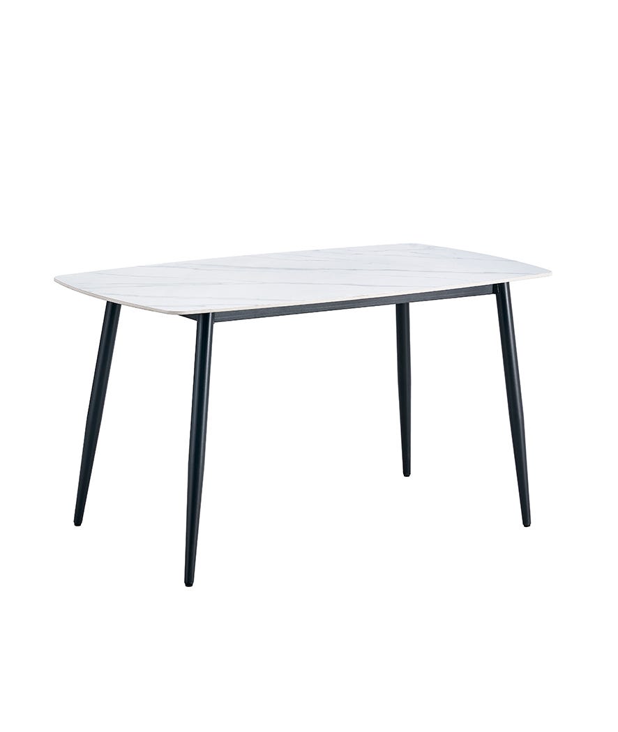 Tavolo rettangolare con ripiano in ceramica bicolor