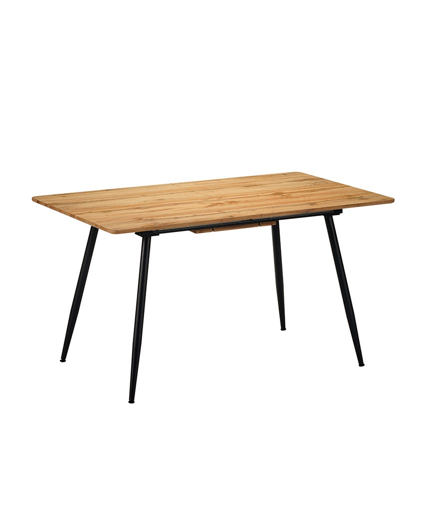Tavolo rettangolare allungabile con ripiano in legno bicolor