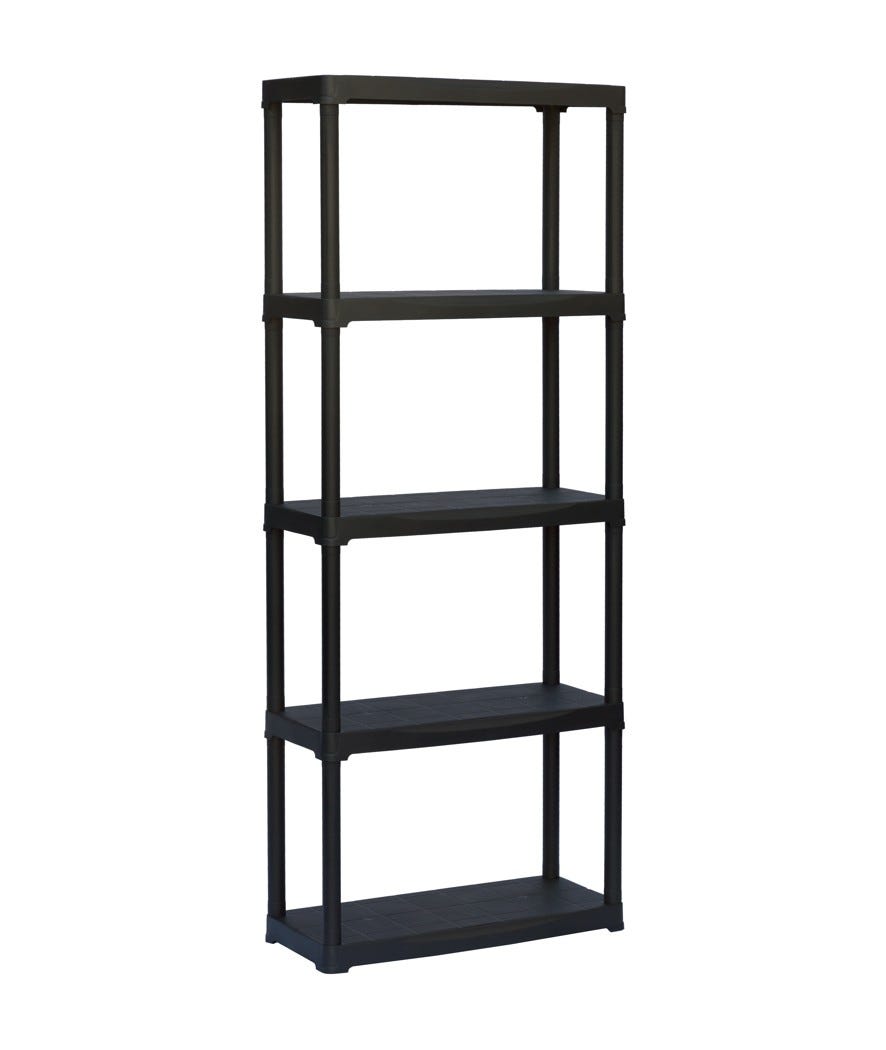 Scaffale 70 cm 5 ripiani nero