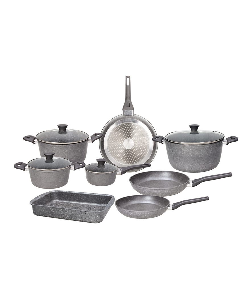 Batteria 12 pezzi Grancucina Phaetra Style grigio