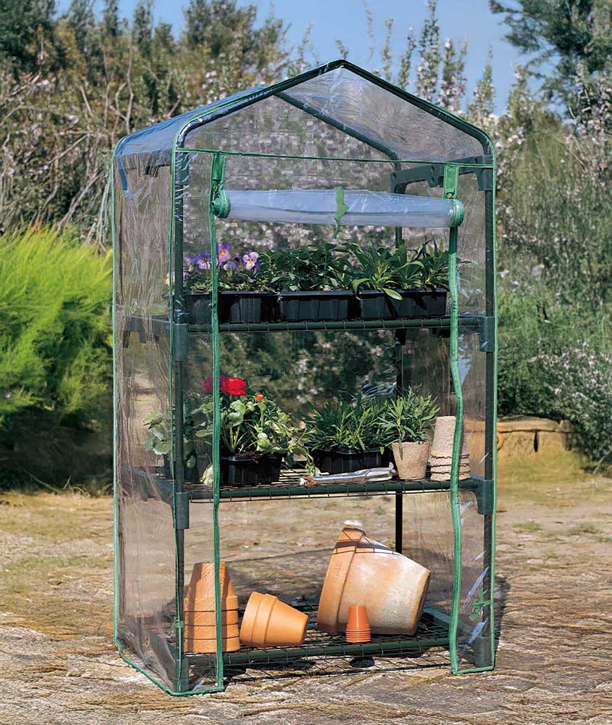 Serra porta vasi a 3 ripiani verde