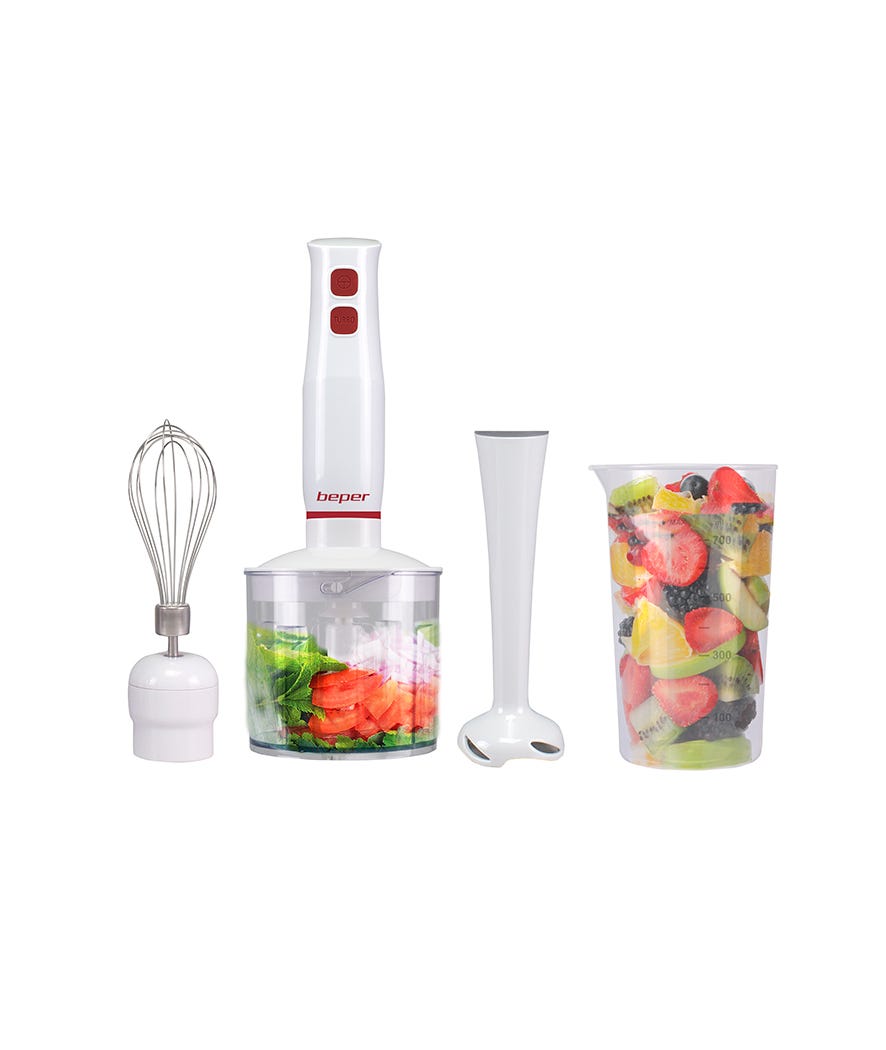 Set frullatore ad immersione 4 in 1 bicolor