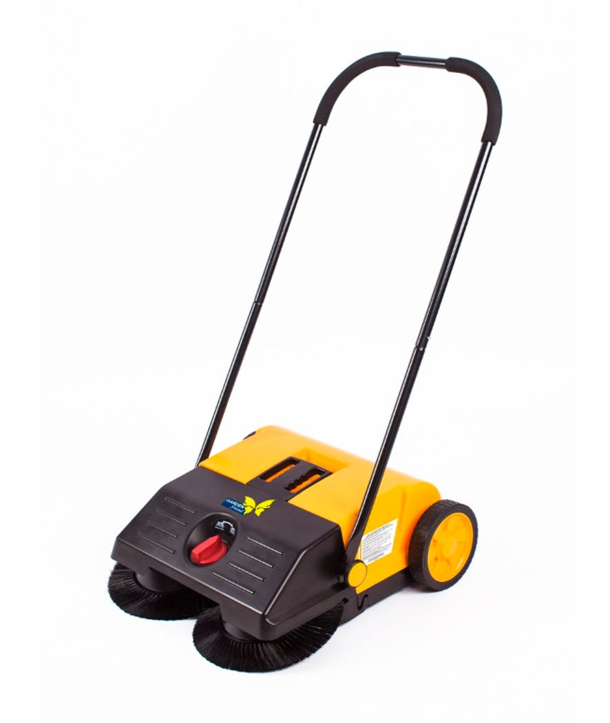 Spazzatrice manuale raggio dazione 55 cm giallo