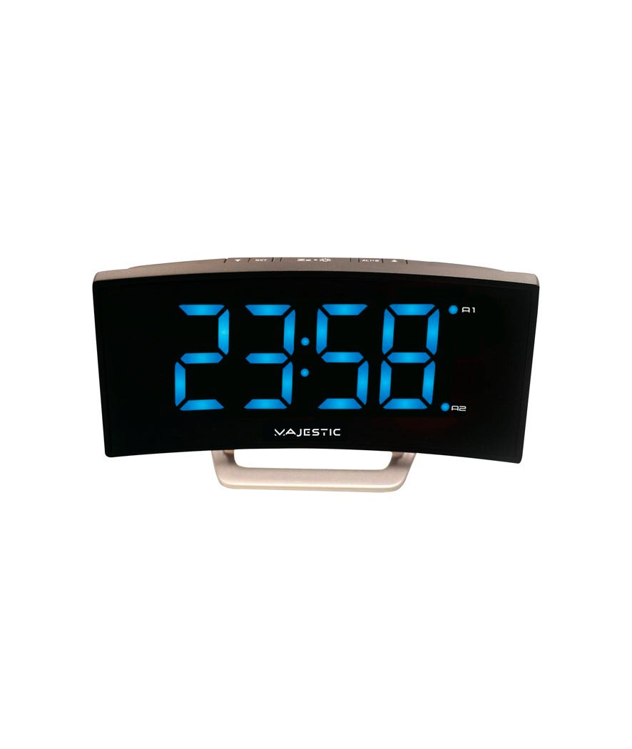 Sveglia digitale display curve nero