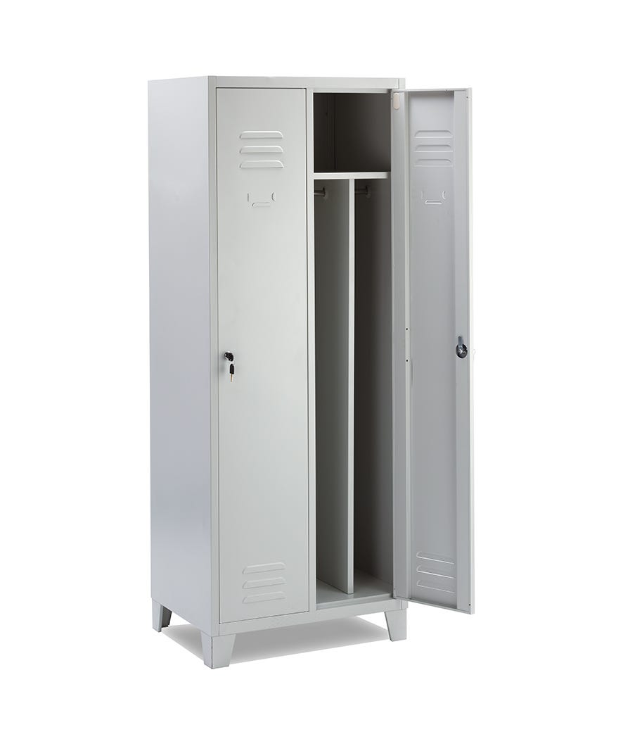 Armadietto sporco pulito 2 posti grigio RAL 7035