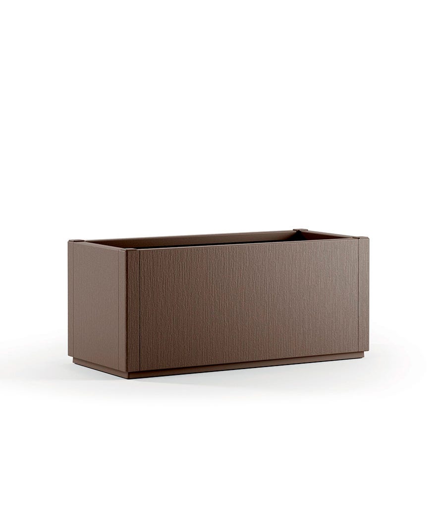 Fioriera rettangolare 80L color tortora tortora