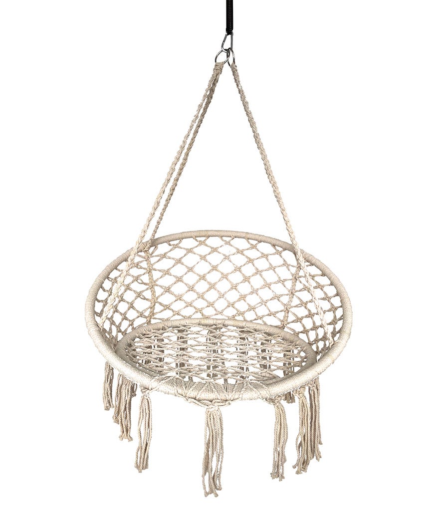 Amaca in cotone con frange ecru
