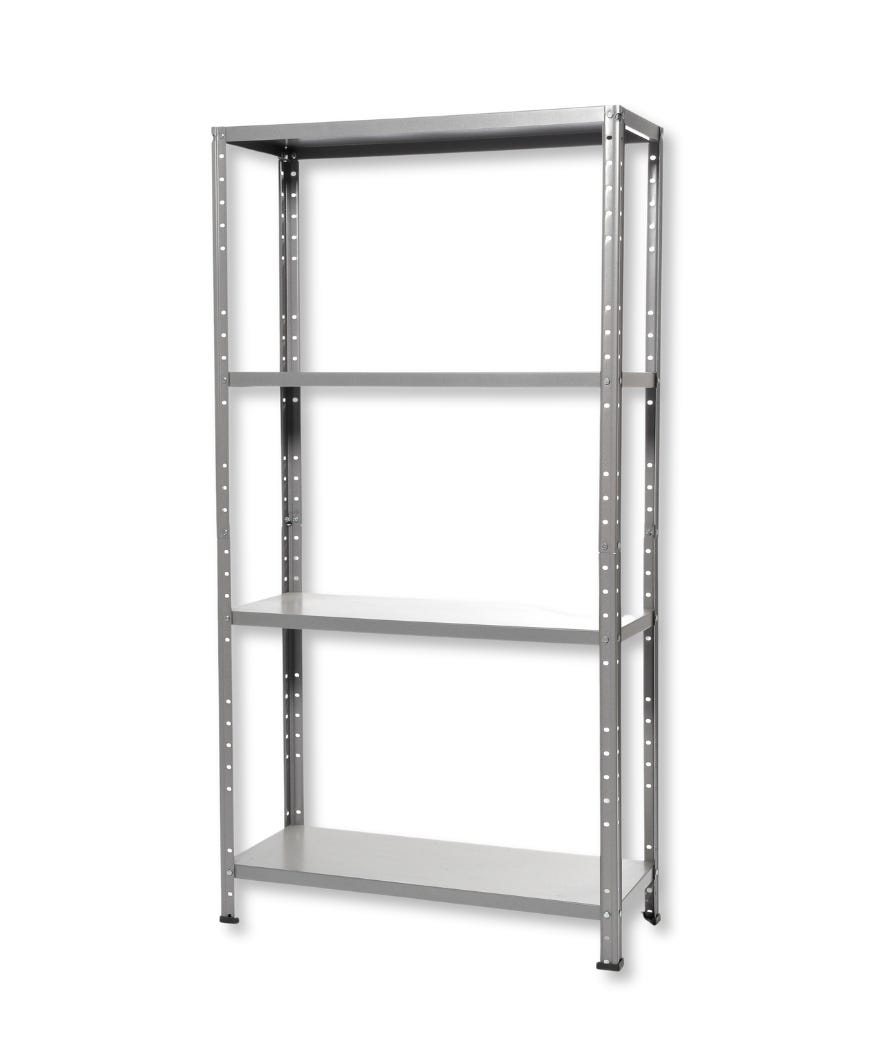 Scaffale in kit 4 ripiani grigio