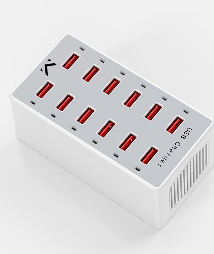 Caricatore USB 12 porte bianco