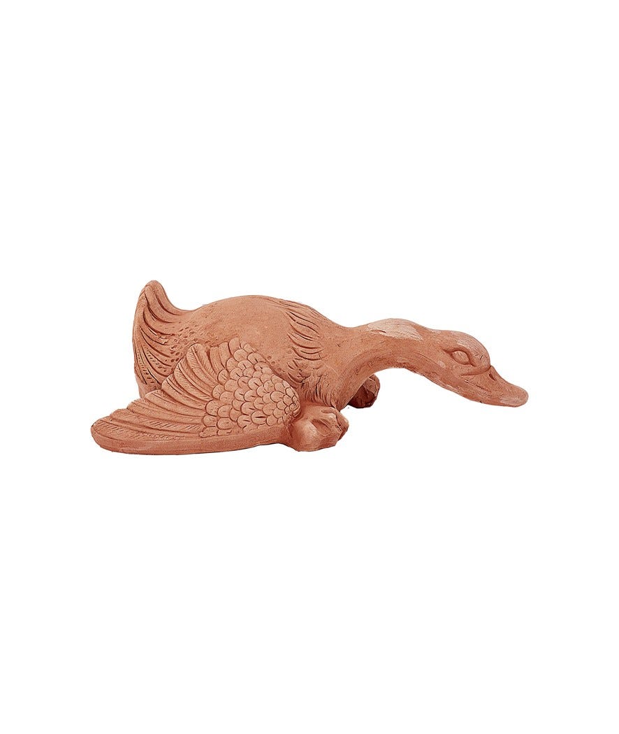 Decorazione in terracotta oca terracotta
