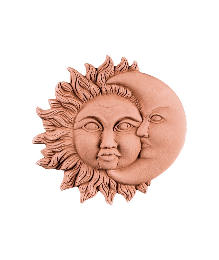 Decorazione in terracotta eclissi terracotta