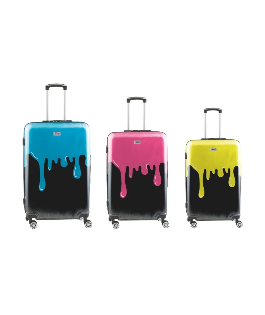 Set 3 valigie stampate CMYK Smile Industry multicolor