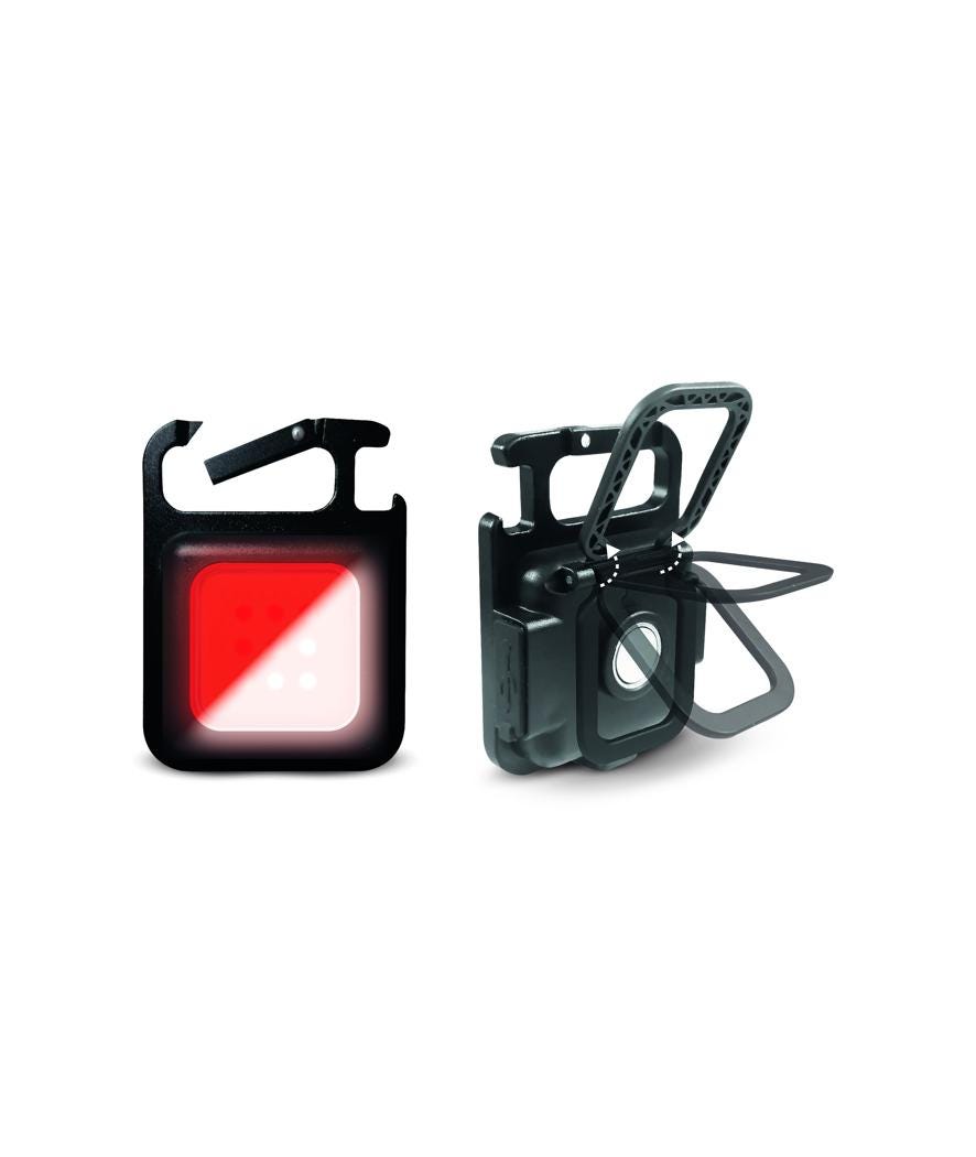 Mini faro led multifunzione ricaricabile nero
