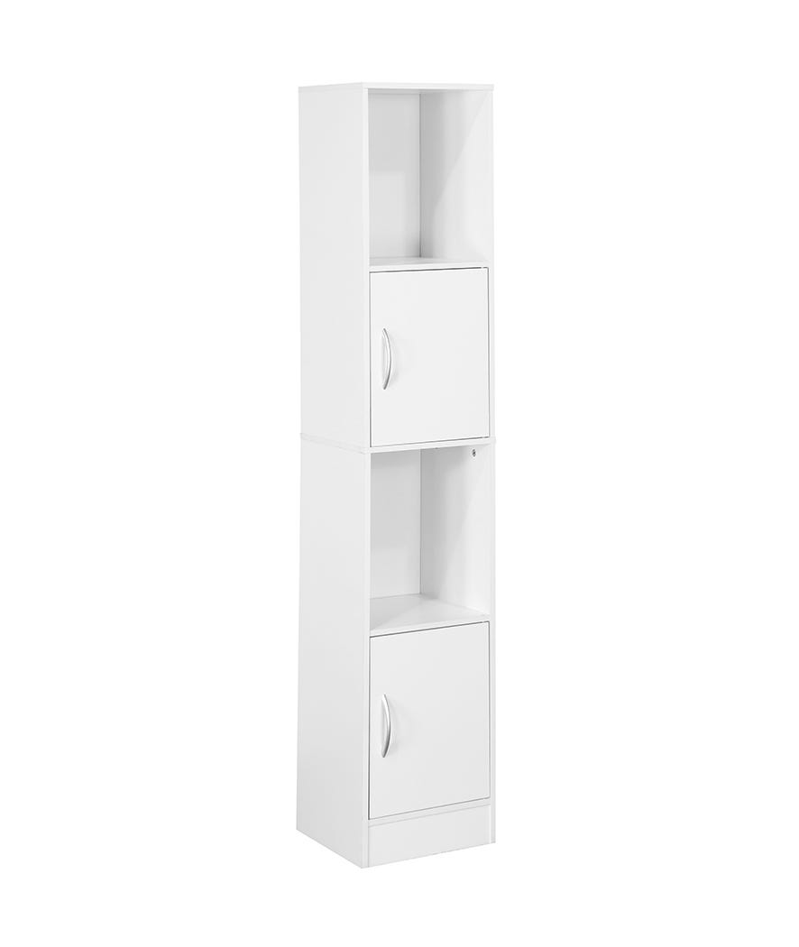 Colonna bagno 2 ante e 2 ripiani bianco