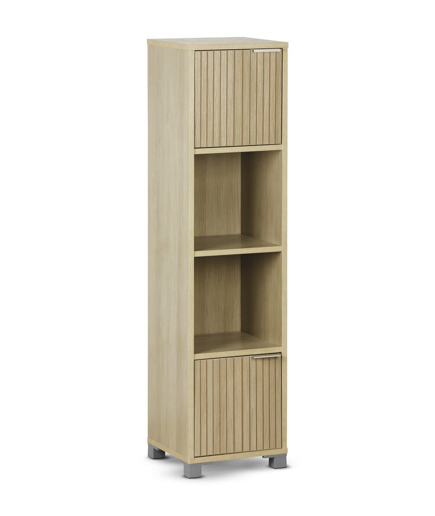 Mobiletto con 2 ripiani e 2 ante 1 legno