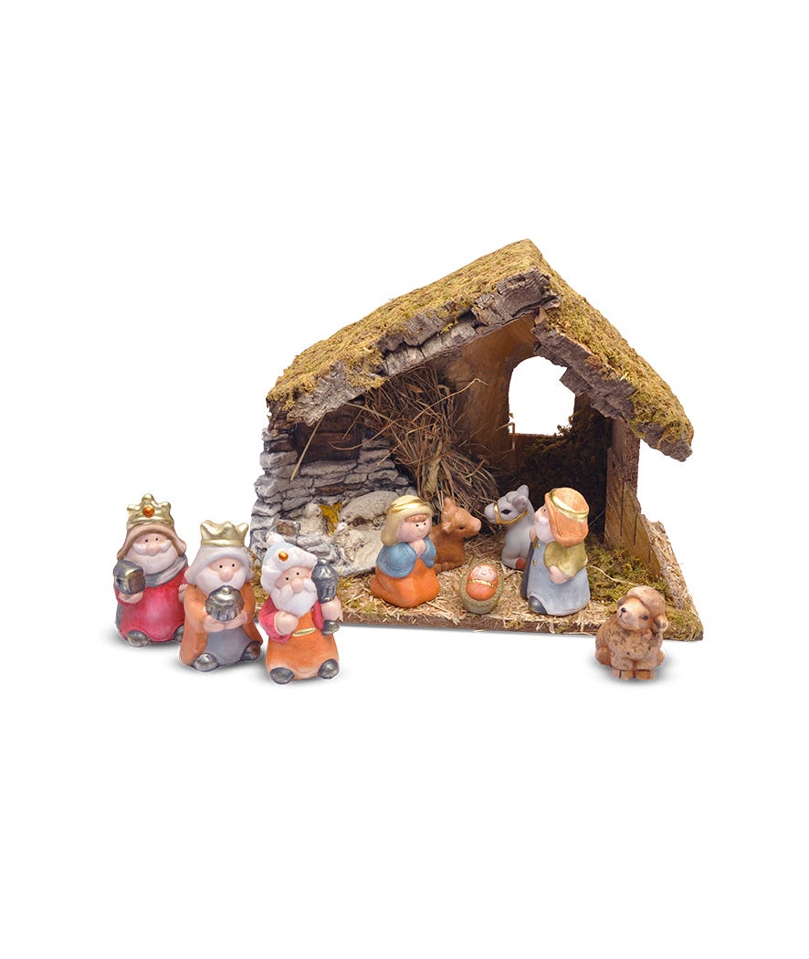 Natività presepe in ceramica completa