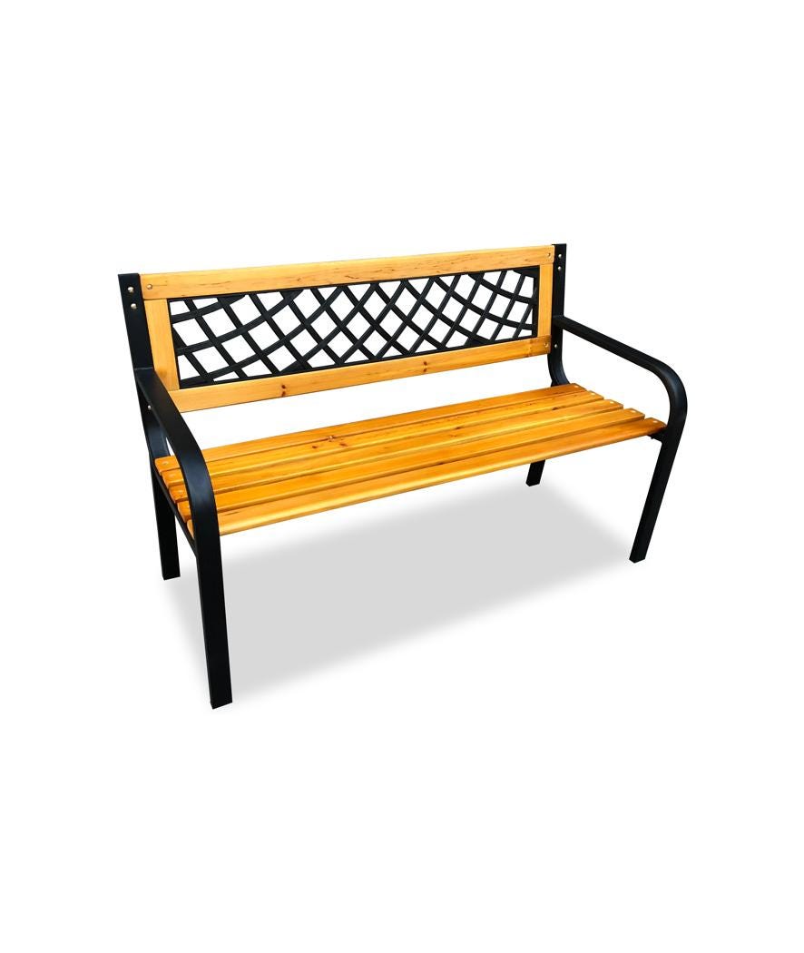 Panca in acciaio e legno legno