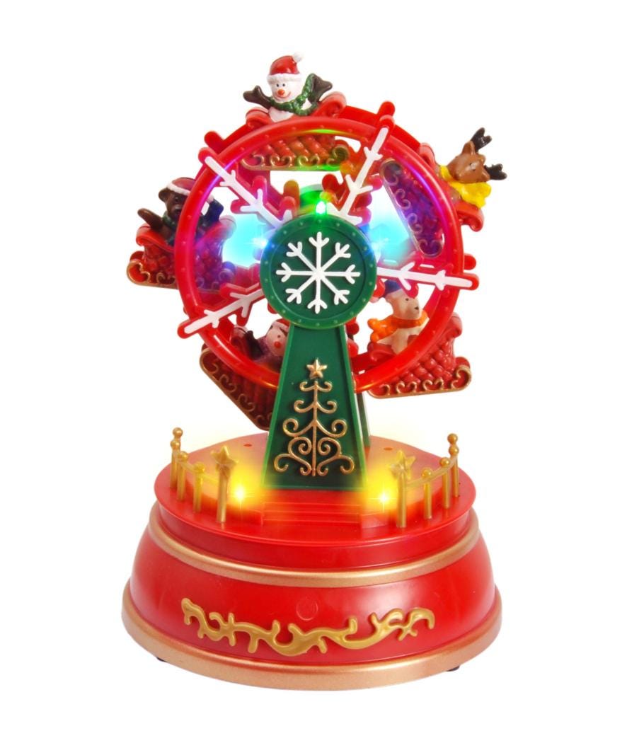 Ruota panoramica poliresina con luci multicolor