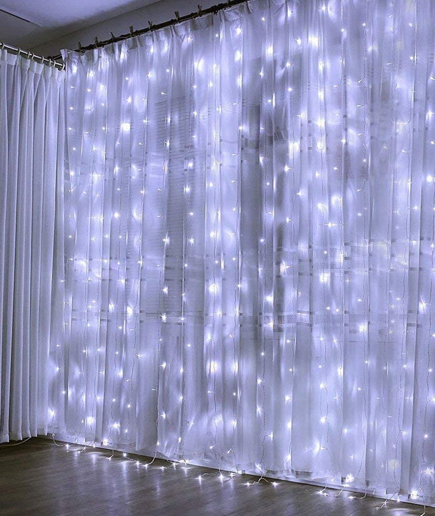 Tenda decorativa con 300 luci bicolor